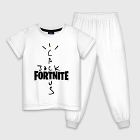 Детская пижама хлопок с принтом FORTNITE X TRAVIS SCOTT в городе Новоалтайск, 100% хлопок |  брюки и футболка прямого кроя, без карманов, на брюках мягкая резинка на поясе и по низу штанин
 | astro | astronomical | astroworld | cactus | fort | fortnite | jack | nite | nomical | scott | travis | world | астро | астрономикал | джек | джэк | кактус | найт | номикал | скотт | трэвис | форт | фортнайт