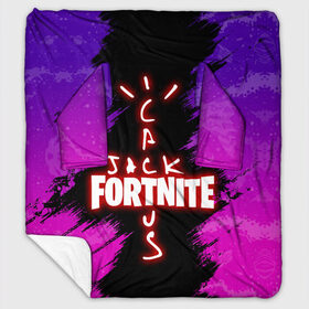 Плед с рукавами с принтом FORTNITE X TRAVIS SCOTT в городе Новоалтайск, 100% полиэстер | Закругленные углы, все края обработаны. Ткань не мнется и не растягивается. Размер 170*145 | astro | astronomical | astroworld | cactus | fort | fortnite | jack | nite | nomical | scott | travis | world | астро | астрономикал | джек | джэк | кактус | найт | номикал | скотт | трэвис | форт | фортнайт