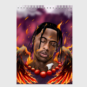 Скетчбук с принтом ASTRONOMICAL TRAVIS SCOTT в городе Новоалтайск, 100% бумага
 | 48 листов, плотность листов — 100 г/м2, плотность картонной обложки — 250 г/м2. Листы скреплены сверху удобной пружинной спиралью | Тематика изображения на принте: astronomical | fortnite | travis scott | астрономикал | концерт | концерт в фортнайт | тревис скотт | трэвис скотт | фортнайт