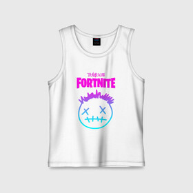 Детская майка хлопок с принтом TRAVIS SCOTT+FORTNITE в городе Новоалтайск,  |  | Тематика изображения на принте: america | astroworld | cactus jack | fortnite | fortnite 2 | fortnite х | mask | rap | smile | smiley | travis scott | usa | wish you were here | америка | зарубежный реп | кактус джек | маска | реп | смайлик | сша | трэвис скотт | улыбка 