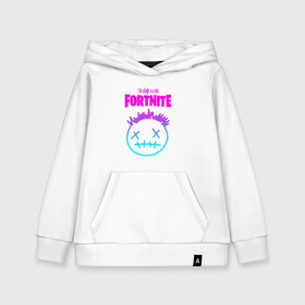 Детская толстовка хлопок с принтом TRAVIS SCOTT+FORTNITE в городе Новоалтайск, 100% хлопок | Круглый горловой вырез, эластичные манжеты, пояс, капюшен | america | astroworld | cactus jack | fortnite | fortnite 2 | fortnite х | mask | rap | smile | smiley | travis scott | usa | wish you were here | америка | зарубежный реп | кактус джек | маска | реп | смайлик | сша | трэвис скотт | улыбка 