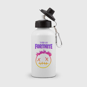 Бутылка спортивная с принтом TRAVIS SCOTT+FORTNITE в городе Новоалтайск, металл | емкость — 500 мл, в комплекте две пластиковые крышки и карабин для крепления | Тематика изображения на принте: america | astroworld | cactus jack | fortnite | fortnite 2 | fortnite х | mask | rap | smile | smiley | travis scott | usa | wish you were here | америка | зарубежный реп | кактус джек | маска | реп | смайлик | сша | трэвис скотт | улыбка 