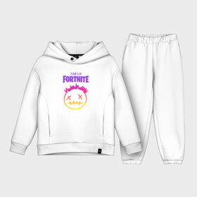 Детский костюм хлопок Oversize с принтом TRAVIS SCOTT+FORTNITE в городе Новоалтайск,  |  | Тематика изображения на принте: america | astroworld | cactus jack | fortnite | fortnite 2 | fortnite х | mask | rap | smile | smiley | travis scott | usa | wish you were here | америка | зарубежный реп | кактус джек | маска | реп | смайлик | сша | трэвис скотт | улыбка 