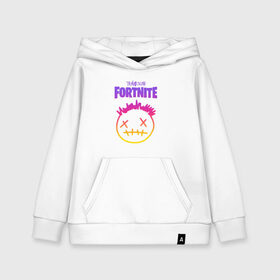 Детская толстовка хлопок с принтом TRAVIS SCOTT+FORTNITE в городе Новоалтайск, 100% хлопок | Круглый горловой вырез, эластичные манжеты, пояс, капюшен | america | astroworld | cactus jack | fortnite | fortnite 2 | fortnite х | mask | rap | smile | smiley | travis scott | usa | wish you were here | америка | зарубежный реп | кактус джек | маска | реп | смайлик | сша | трэвис скотт | улыбка 