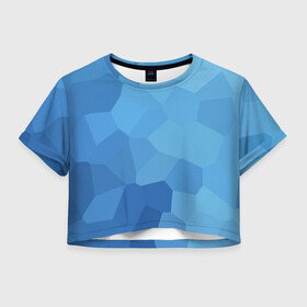 Женская футболка Crop-top 3D с принтом Пикси кристаллы  в городе Новоалтайск, 100% полиэстер | круглая горловина, длина футболки до линии талии, рукава с отворотами | абстракция | волны | геометрия | градиент | графен | графика | карбон | квадрат | кожа | коллаж | кристаллы | кубизм | линия | мозаика | палитра | пиксели | пикси | поп | радуга | радужная | сетка | сеть