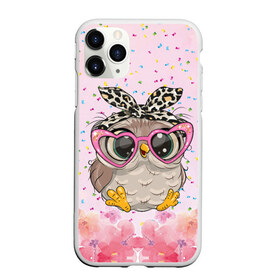 Чехол для iPhone 11 Pro матовый с принтом Милая совушка в очках в городе Новоалтайск, Силикон |  | Тематика изображения на принте: девочка | милашка | милая | милая сова | облака | облачка | сова | сова в очках | сова девочка | совенок | совушка