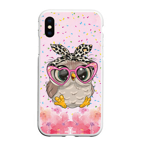 Чехол для iPhone XS Max матовый с принтом Милая совушка в очках в городе Новоалтайск, Силикон | Область печати: задняя сторона чехла, без боковых панелей | Тематика изображения на принте: девочка | милашка | милая | милая сова | облака | облачка | сова | сова в очках | сова девочка | совенок | совушка