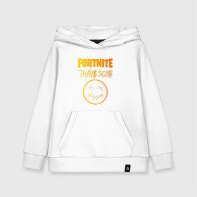 Детская толстовка хлопок с принтом TRAVIS SCOTT FORTNITE в городе Новоалтайск, 100% хлопок | Круглый горловой вырез, эластичные манжеты, пояс, капюшен | astroworld | fortnite | fortnite 2 | fortnite x | hip hop | ninja | rap | travis scott | астроворд | астроворлд | ниндзя | реп | рэп | тревис скот | фортнайт | фортнайт 2 | фортнайт глава 2