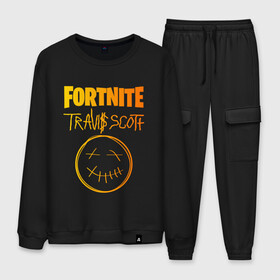 Мужской костюм хлопок с принтом TRAVIS SCOTT FORTNITE в городе Новоалтайск, 100% хлопок | на свитшоте круглая горловина, мягкая резинка по низу. Брюки заужены к низу, на них два вида карманов: два “обычных” по бокам и два объемных, с клапанами, расположенные ниже линии бедра. Брюки с мягкой трикотажной резинкой на поясе и по низу штанин. В поясе для дополнительного комфорта — широкие завязки | astroworld | fortnite | fortnite 2 | fortnite x | hip hop | ninja | rap | travis scott | астроворд | астроворлд | ниндзя | реп | рэп | тревис скот | фортнайт | фортнайт 2 | фортнайт глава 2