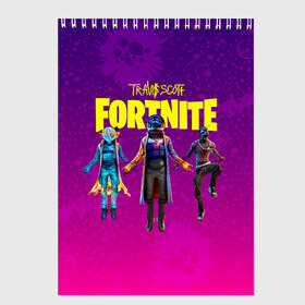 Скетчбук с принтом TRAVIS SCOTT+FORTNITE в городе Новоалтайск, 100% бумага
 | 48 листов, плотность листов — 100 г/м2, плотность картонной обложки — 250 г/м2. Листы скреплены сверху удобной пружинной спиралью | Тематика изображения на принте: america | astro jack | astroworld | cactus jack | fortnite | fortnite 2 | fortnite х | rap | travis scott | usa | wish you were here | америка | астро джек | зарубежный реп | кактус джек | реп | сша | трэвис скотт | фортнайт | фортнайт 2
