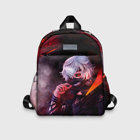 Детский рюкзак 3D с принтом Ken Kaneki красные жала в городе Новоалтайск, 100% полиэстер | лямки с регулируемой длиной, сверху петелька, чтобы рюкзак можно было повесить на вешалку. Основное отделение закрывается на молнию, как и внешний карман. Внутри дополнительный карман. По бокам два дополнительных кармашка | anime | ghoul | kaneki | ken | manga | tokyo | аниме | гуль | канеки | кен | манга | токийский