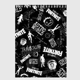 Скетчбук с принтом TRAVIS SCOTT+FORTNITE в городе Новоалтайск, 100% бумага
 | 48 листов, плотность листов — 100 г/м2, плотность картонной обложки — 250 г/м2. Листы скреплены сверху удобной пружинной спиралью | Тематика изображения на принте: america | astro jack | astroworld | cactus jack | fortnite | fortnite 2 | fortnite х | rap | travis scott | usa | wish you were here | америка | астро джек | зарубежный реп | кактус джек | реп | сша | трэвис скотт | фортнайт | фортнайт 2
