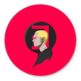 Коврик для мышки круглый с принтом Eminem в городе Новоалтайск, резина и полиэстер | круглая форма, изображение наносится на всю лицевую часть | Тематика изображения на принте: d12 | eminem | encore | kamikaze | marshall | mathers | rap | recovery | relapse | revival | shady | slim | usa | маршалл | мэтерс | рэп | слим | сша | шейди | эминем