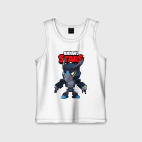Детская майка хлопок с принтом BRAWL STARS CROW BLACK в городе Новоалтайск,  |  | bibi | brawl stars | crow | leon | leon shark | max | mecha crow | mr.p | phoenix | sally leon | sprout | stars | unicorn | virus 8 bit | werewolf | биби | ворон | леон | оборотень | пингвин