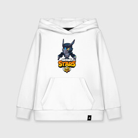 Детская толстовка хлопок с принтом BRAWL STARS CROW BLACK в городе Новоалтайск, 100% хлопок | Круглый горловой вырез, эластичные манжеты, пояс, капюшен | bibi | brawl stars | crow | leon | leon shark | max | mecha crow | mr.p | phoenix | sally leon | sprout | stars | unicorn | virus 8 bit | werewolf | биби | ворон | леон | оборотень | пингвин