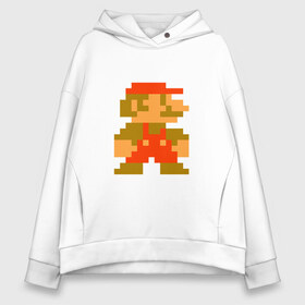 Женское худи Oversize хлопок с принтом Super Mario Bros в городе Новоалтайск, френч-терри — 70% хлопок, 30% полиэстер. Мягкий теплый начес внутри —100% хлопок | боковые карманы, эластичные манжеты и нижняя кромка, капюшон на магнитной кнопке | 8bit | dendy | famicom | mario | nes | supermario | марио | супермарио