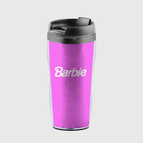 Термокружка-непроливайка с принтом Barbie в городе Новоалтайск, внутренняя часть — пищевой пластик, наружная часть — прозрачный пластик, между ними — полиграфическая вставка с рисунком | объем — 350 мл, герметичная крышка | Тематика изображения на принте: barbie | барби | кукла | кукла барби