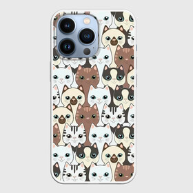 Чехол для iPhone 13 Pro Кошачьи моськи: в городе Новоалтайск, | | кот | коты | кошка | кошки | милота | много пород | мордочки