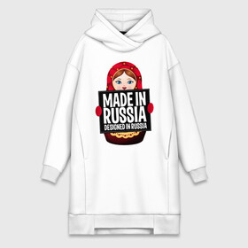 Платье-худи хлопок с принтом Made in Russia в городе Новоалтайск,  |  | ru | rus | russia | герб | двуглавый | знак | империя | лого | матрешка | надпись | национальный | орел | отечественный | патриот | россии | российская | россия | русич | русский | русь | рф | сборная | символ