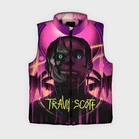 Женский жилет утепленный 3D с принтом TRAVIS SCOTT+FORTNITE в городе Новоалтайск,  |  | america | astro jack | astroworld | cactus jack | fortnite | fortnite 2 | fortnite х | rap | travis scott | usa | wish you were here | америка | астро джек | зарубежный реп | кактус джек | реп | сша | трэвис скотт | фортнайт | фортнайт 2
