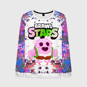 Мужской свитшот 3D с принтом Sakura Spike Brawl Stars в городе Новоалтайск, 100% полиэстер с мягким внутренним слоем | круглый вырез горловины, мягкая резинка на манжетах и поясе, свободная посадка по фигуре | brawl | brawl stars | sakura spike | spike | бравл | бравл кактус | бравл старс | кактус | сакура спайк | спайк | спайк бравл старс