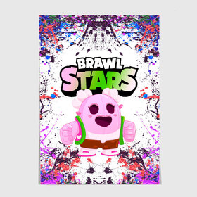 Постер с принтом Sakura Spike Brawl Stars в городе Новоалтайск, 100% бумага
 | бумага, плотность 150 мг. Матовая, но за счет высокого коэффициента гладкости имеет небольшой блеск и дает на свету блики, но в отличии от глянцевой бумаги не покрыта лаком | brawl | brawl stars | sakura spike | spike | бравл | бравл кактус | бравл старс | кактус | сакура спайк | спайк | спайк бравл старс