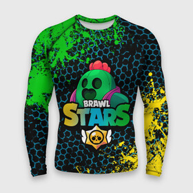 Мужской рашгард 3D с принтом Spike Brawl Stars в городе Новоалтайск,  |  | brawl | brawl stars | spike | бравл | бравл кактус | бравл спайк | бравл старс | кактус | спайк | спайк бравл старс | спике