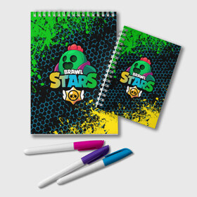 Блокнот с принтом Spike Brawl Stars в городе Новоалтайск, 100% бумага | 48 листов, плотность листов — 60 г/м2, плотность картонной обложки — 250 г/м2. Листы скреплены удобной пружинной спиралью. Цвет линий — светло-серый
 | Тематика изображения на принте: brawl | brawl stars | spike | бравл | бравл кактус | бравл спайк | бравл старс | кактус | спайк | спайк бравл старс | спике