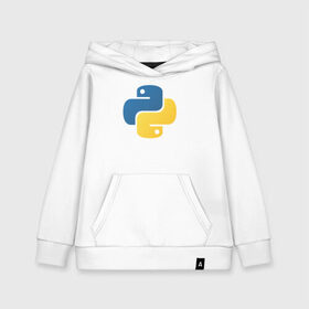 Детская толстовка хлопок с принтом Python в городе Новоалтайск, 100% хлопок | Круглый горловой вырез, эластичные манжеты, пояс, капюшен | Тематика изображения на принте: python | пайтон | питон