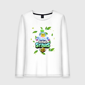Женский лонгслив хлопок с принтом Sprout Brawl Stars в городе Новоалтайск, 100% хлопок |  | brawl | brawl stars | sprout | бравл | бравл старс | росток | спраут | спраут brawl stars | спроут