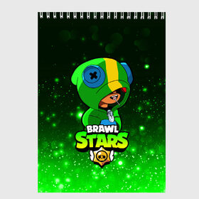 Скетчбук с принтом Brawl Stars LEON в городе Новоалтайск, 100% бумага
 | 48 листов, плотность листов — 100 г/м2, плотность картонной обложки — 250 г/м2. Листы скреплены сверху удобной пружинной спиралью | 8 bit | 8 бит | brawl | brawl stars | crow | leon | stars | бравл | бравл старс | браво старс | игра | компьютерная | кров | леон | онлайн | старс