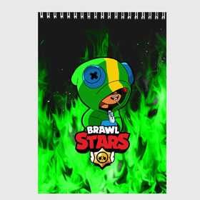 Скетчбук с принтом Brawl Stars LEON в городе Новоалтайск, 100% бумага
 | 48 листов, плотность листов — 100 г/м2, плотность картонной обложки — 250 г/м2. Листы скреплены сверху удобной пружинной спиралью | 8 bit | 8 бит | brawl | brawl stars | crow | leon | stars | бравл | бравл старс | браво старс | игра | компьютерная | кров | леон | онлайн | старс