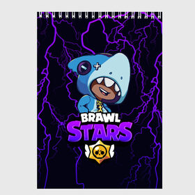 Скетчбук с принтом Brawl Stars LEON SHARK в городе Новоалтайск, 100% бумага
 | 48 листов, плотность листов — 100 г/м2, плотность картонной обложки — 250 г/м2. Листы скреплены сверху удобной пружинной спиралью | 8 bit | 8 бит | brawl | brawl stars | crow | leon | stars | бравл | бравл старс | браво старс | игра | компьютерная | кров | леон | онлайн | старс