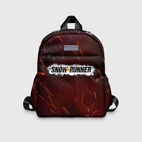 Детский рюкзак 3D с принтом SNOWRUNNER в городе Новоалтайск, 100% полиэстер | лямки с регулируемой длиной, сверху петелька, чтобы рюкзак можно было повесить на вешалку. Основное отделение закрывается на молнию, как и внешний карман. Внутри дополнительный карман. По бокам два дополнительных кармашка | snow runner | snowrunner | snowrunner игра | дальнобойщик. | сноу раннер | сноураннер