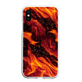 Чехол для iPhone XS Max матовый с принтом ЯЗЫКИ ПЛАМЕНИ в городе Новоалтайск, Силикон | Область печати: задняя сторона чехла, без боковых панелей | abstraction | bright | fire | flame | geometry | heat | hexagon | light | neon | texture | triangle | wildfire | абстракция | геометрия | искры | неон | неоновый | огненный | огонь | пламя | пожар | соты | текстура