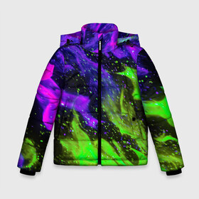 Зимняя куртка для мальчиков 3D с принтом PURPLE GREEN FLAME в городе Новоалтайск, ткань верха — 100% полиэстер; подклад — 100% полиэстер, утеплитель — 100% полиэстер | длина ниже бедра, удлиненная спинка, воротник стойка и отстегивающийся капюшон. Есть боковые карманы с листочкой на кнопках, утяжки по низу изделия и внутренний карман на молнии. 

Предусмотрены светоотражающий принт на спинке, радужный светоотражающий элемент на пуллере молнии и на резинке для утяжки | abstraction | bright | fire | flame | geometry | heat | hexagon | light | neon | texture | triangle | wildfire | абстракция | геометрия | искры | неон | неоновый | огненный | огонь | пламя | пожар | соты | текстура