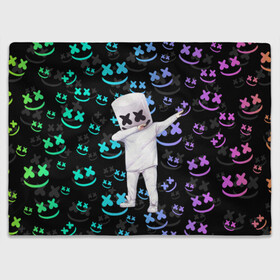 Плед 3D с принтом Marshmello в городе Новоалтайск, 100% полиэстер | закругленные углы, все края обработаны. Ткань не мнется и не растягивается | dj | marshmello | usa | америка | клуб | клубная музыка | мармело | маршмелло | маршмеллоу | музыка | музыкант