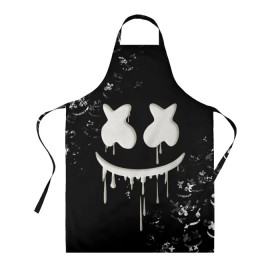 Фартук 3D с принтом Marshmello в городе Новоалтайск, 100% полиэстер | общий размер — 65 х 85 см, ширина нагрудника — 26 см, горловина — 53 см, длина завязок — 54 см, общий обхват в поясе — 173 см. Принт на завязках и на горловине наносится с двух сторон, на основной части фартука — только с внешней стороны | dj | marshmello | usa | америка | клуб | клубная музыка | мармело | маршмелло | маршмеллоу | музыка | музыкант