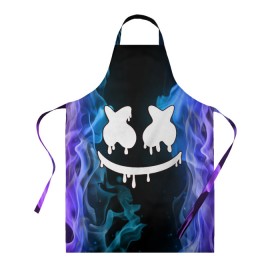 Фартук 3D с принтом Marshmello в городе Новоалтайск, 100% полиэстер | общий размер — 65 х 85 см, ширина нагрудника — 26 см, горловина — 53 см, длина завязок — 54 см, общий обхват в поясе — 173 см. Принт на завязках и на горловине наносится с двух сторон, на основной части фартука — только с внешней стороны | dj | marshmello | usa | америка | клуб | клубная музыка | мармело | маршмелло | маршмеллоу | музыка | музыкант
