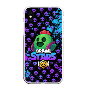 Чехол для iPhone XS Max матовый с принтом Brawl Stars SPIKE в городе Новоалтайск, Силикон | Область печати: задняя сторона чехла, без боковых панелей | 8 bit | 8 бит | bibi | brawl | brawl stars | crow | leon | spike | sprout | stars | бравл | бравл старс | браво старс | игра | компьютерная | кров | леон | онлайн | старс