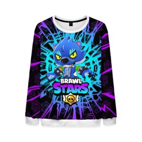 Мужской свитшот 3D с принтом B.S. LEON WEREWOLF в городе Новоалтайск, 100% полиэстер с мягким внутренним слоем | круглый вырез горловины, мягкая резинка на манжетах и поясе, свободная посадка по фигуре | bibi | brawl stars | coach mike | crow | leon | leon shark | max | mecha crow | mr.p | phoenix | sally leon | sprout | stars | unicorn | virus 8 bit | werewolf | биби | ворон | леон | оборотень | пингвин