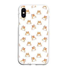 Чехол для iPhone XS Max матовый с принтом Corgi в городе Новоалтайск, Силикон | Область печати: задняя сторона чехла, без боковых панелей | animal | corgi | dog | kids | pattern | дети | животные | корги | лето | малыши | паттерн | собаки | текстура