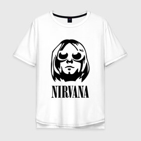 Мужская футболка хлопок Oversize с принтом NIRVANA в городе Новоалтайск, 100% хлопок | свободный крой, круглый ворот, “спинка” длиннее передней части | nirvana | nirvana smells | nirvana smells like | teen spirit | курт кобейн | нирвана | нирвана песни.