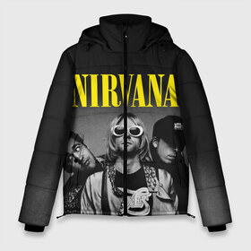 Мужская зимняя куртка 3D с принтом NIRVANA в городе Новоалтайск, верх — 100% полиэстер; подкладка — 100% полиэстер; утеплитель — 100% полиэстер | длина ниже бедра, свободный силуэт Оверсайз. Есть воротник-стойка, отстегивающийся капюшон и ветрозащитная планка. 

Боковые карманы с листочкой на кнопках и внутренний карман на молнии. | nirvana | nirvana smells | nirvana smells like | teen spirit | курт кобейн | нирвана | нирвана песни.