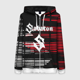 Женская толстовка 3D на молнии с принтом  SABATON в городе Новоалтайск, 100% полиэстер | длина до линии бедра, манжеты и пояс оформлены мягкой тканевой резинкой, двухслойный капюшон со шнурком для регулировки, спереди молния, по бокам два кармана | sabaton | даниель муллбак | йоаким броден | крис рёланд | оскар монтелиус | пэр сундстрём | рикард сунден | сабатон | тоббе энглунд | томми юханссон | ханнес ван дал