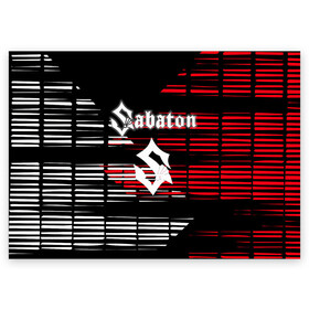 Поздравительная открытка с принтом  SABATON в городе Новоалтайск, 100% бумага | плотность бумаги 280 г/м2, матовая, на обратной стороне линовка и место для марки
 | sabaton | даниель муллбак | йоаким броден | крис рёланд | оскар монтелиус | пэр сундстрём | рикард сунден | сабатон | тоббе энглунд | томми юханссон | ханнес ван дал
