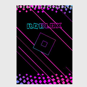 Скетчбук с принтом Roblox в городе Новоалтайск, 100% бумага
 | 48 листов, плотность листов — 100 г/м2, плотность картонной обложки — 250 г/м2. Листы скреплены сверху удобной пружинной спиралью | game | gamer | logo | minecraft | roblox | simulator | игра | конструктор | лого | симулятор | строительство | фигура
