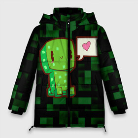 Женская зимняя куртка 3D с принтом Minecraft Creeper в городе Новоалтайск, верх — 100% полиэстер; подкладка — 100% полиэстер; утеплитель — 100% полиэстер | длина ниже бедра, силуэт Оверсайз. Есть воротник-стойка, отстегивающийся капюшон и ветрозащитная планка. 

Боковые карманы с листочкой на кнопках и внутренний карман на молнии | creeper | game minecraft | minecraft | minecraft крипер | minecraft сreeper | игра майнкрафт | кавайный крипер | крипер | крипер с сердечком | милый крипер | няшный крипер | сreeper