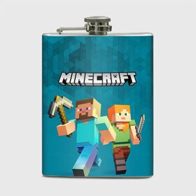 Фляга с принтом Minecraft  в городе Новоалтайск, металлический корпус | емкость 0,22 л, размер 125 х 94 мм. Виниловая наклейка запечатывается полностью | Тематика изображения на принте: minecraft | minecraft logo | minecraft лого | игра майнкрафт | ирга minecraft | лого майнкрафт | майнкрафт | надпись minecraft | надпись майнкрафт
