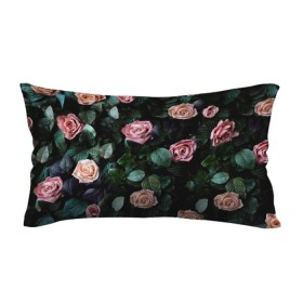 Подушка 3D антистресс с принтом PINK ROSES в городе Новоалтайск, наволочка — 100% полиэстер, наполнитель — вспененный полистирол | состоит из подушки и наволочки на молнии | листья | растения | розовые | розы | цветы